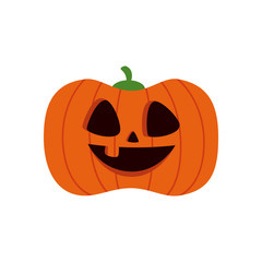 halloween pumpkin traditional isolated icon vector illustration design
