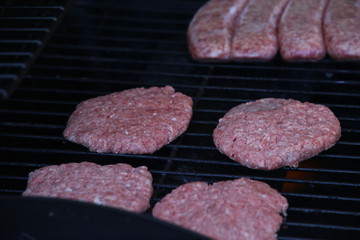 Hamburgers on the Grill