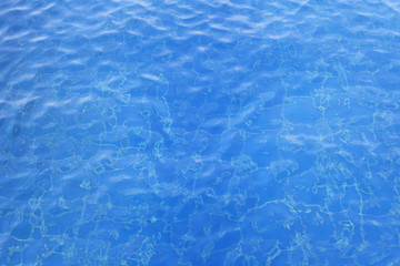 Surface of the blue water in the pool,top water of nature background.