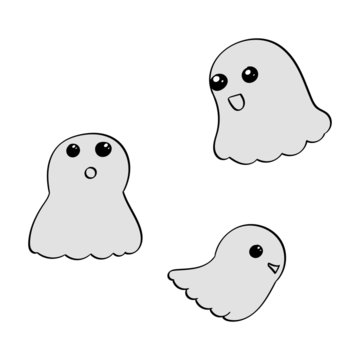 Cute Cartoon Ghosts