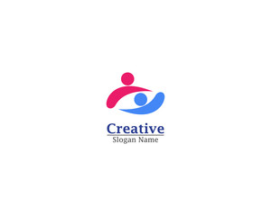 Obraz premium Community, network people care icon template