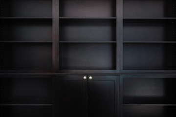 Empty Bookcase in a Remodeled Library