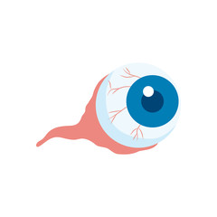 Obraz premium eye scary with veins of halloween vector illustration design