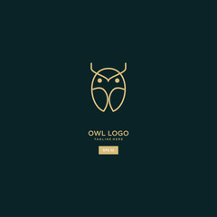 owl logo of lines vector logo design 