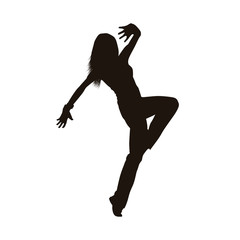 Fototapeta na wymiar Dancer Silhouette