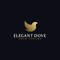Illustration of Simple Elegant Flying Dove Bird Logo Design Template For Your Company