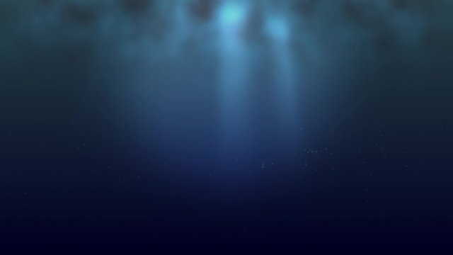 Moody abstract dark blue and green background animation with light rays.