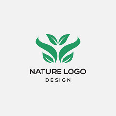 leaf logo icon template - vector