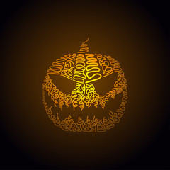 Vector illustration of Halloween pumpkin