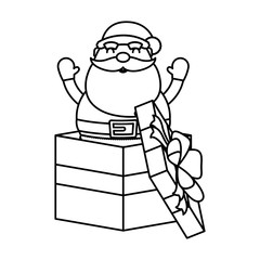 merry christmas santa claus in gift character