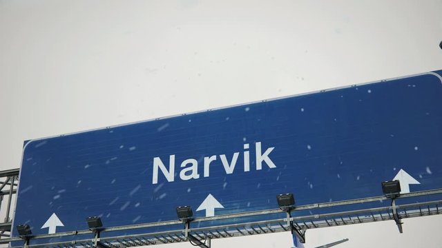 Airplane Landing Narvik in Christmas