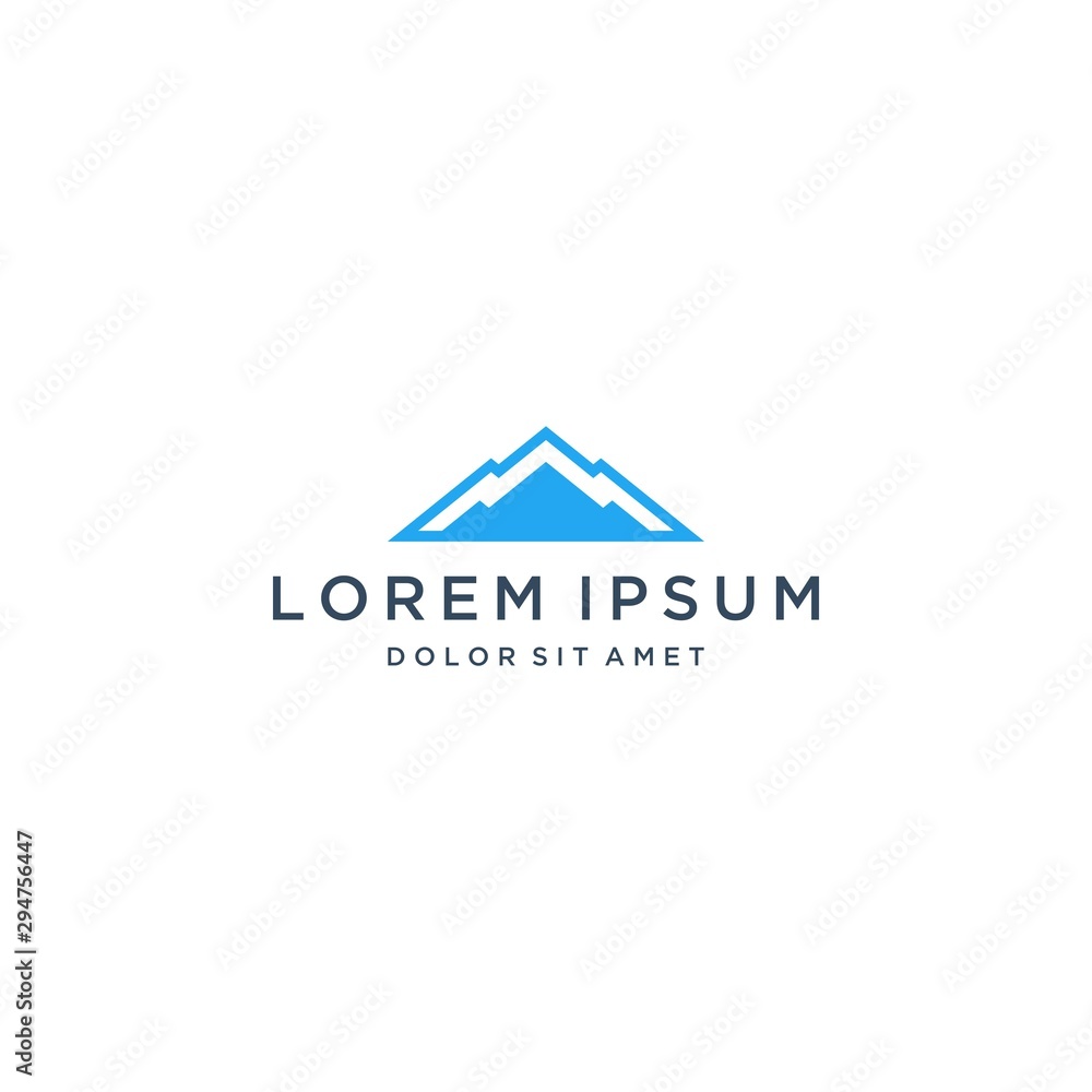 Wall mural natural or mountain logo design