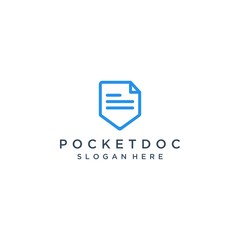 Simple logo design or documents with pockets