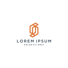 Fototapeta premium modern design logo or monogram or letter S