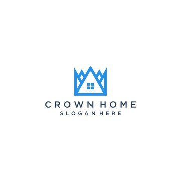 logo housing design or crown with a house
