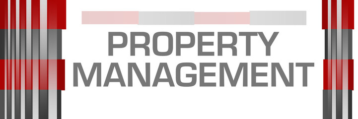 Property Management Red Grey Bars Both Sides 