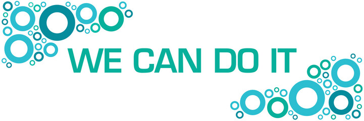 We Can Do It Turquoise Rings Corners 