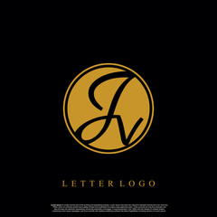 Letter JV logo initial emblem letter luxury vector.