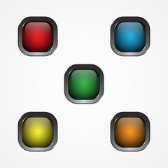 Design vector square button for web button icon
