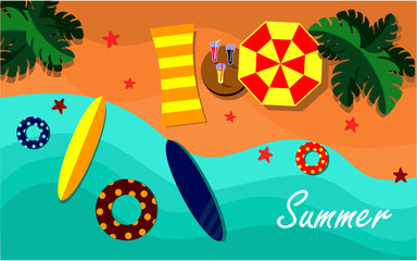 summer sale banner ilustration