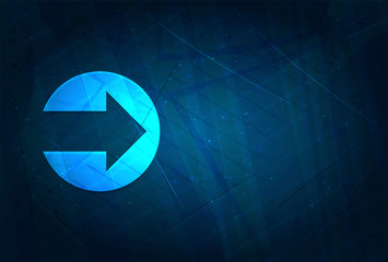 Next arrow icon futuristic digital abstract blue background
