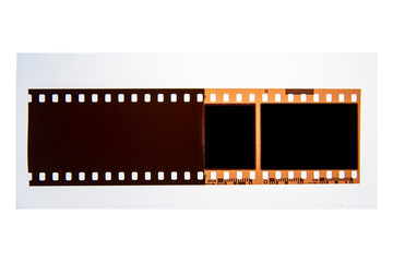 (35 mm.) film frame With vintage space on white background.