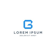 modern design logo or monogram or initials letter G