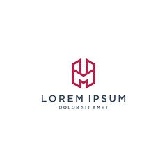 modern design logos or monograms or initials of HM