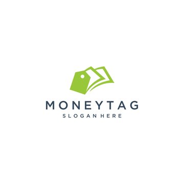 financial design logo or price tag with money