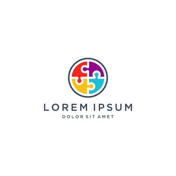 Design logos for autism, or puzzles with circles