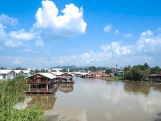 Fototapeta na wymiar Sky and River in Thailad