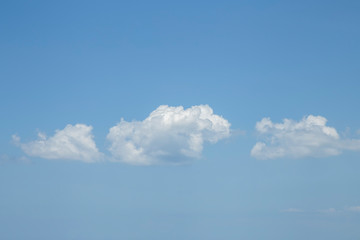 Cloudscape with white cloud. Blue sky with cloud in the summer.