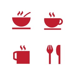 Set includes icons as restaurant sign