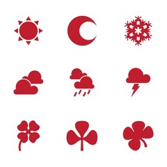 Flat design vector weather icons
