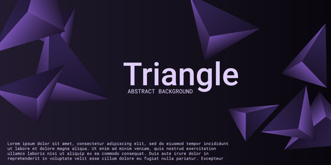 Triangle background. Abstract composition of triangular pyramids.