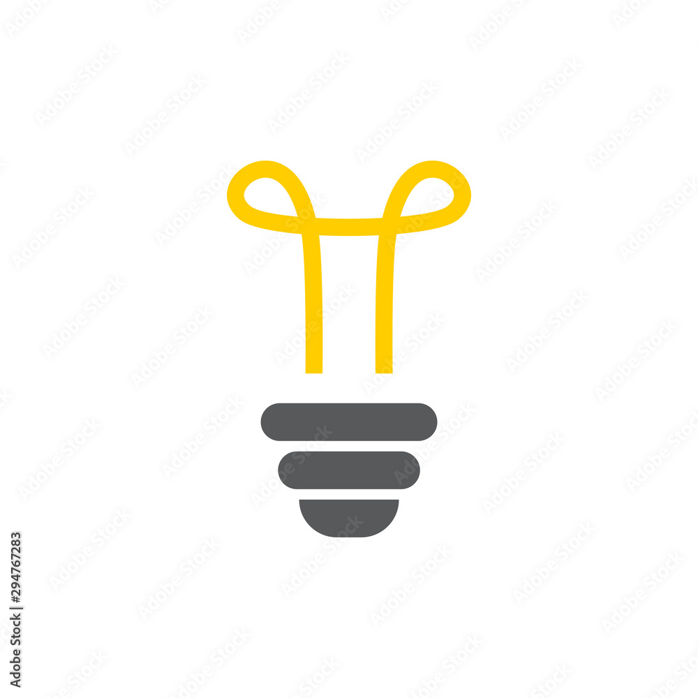 Wall mural lightbulb graphic design template vector isolated illustration