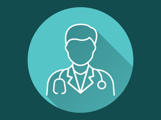 Doctor - vector icon for graphic and web design.