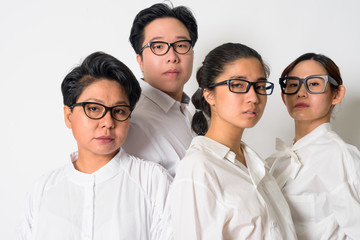 Group shot of Asian business people together as diversity concept