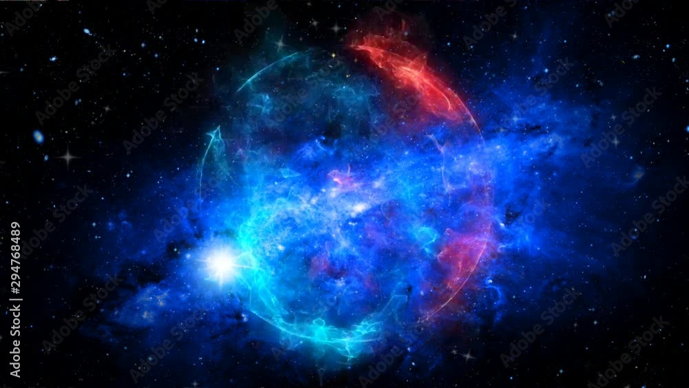 Canvas Prints abstract galaxy or nebula in space. looped science fiction animation