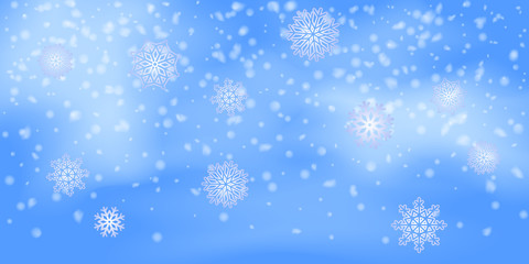 Snowflakes, snowfall.