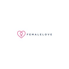 feminine logo design, or a heart with a female gender symbol