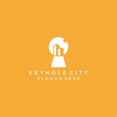 logo design of buildings, or buildings with key holes