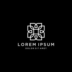 luxury logo design, or leaves forming an abstract box