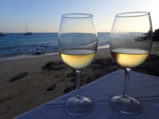 Wein im Abendrot