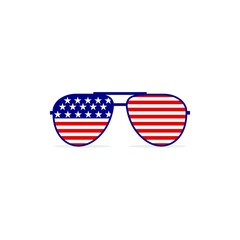 sunglasses with united states of america flag
