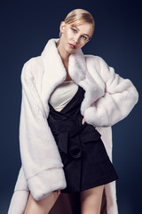 white mink coat