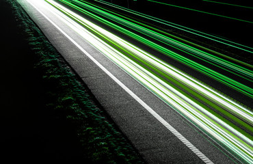 lights of cars with night