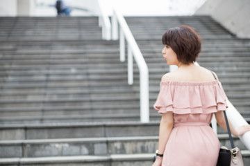 Fototapeta premium Berry cute Japanese young woman.