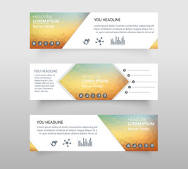 Vector abstract geometric design banner web template. web banner modern low polygon set background design, Geometric background. eps10 vector illustration.