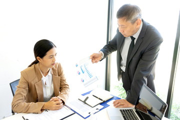 in office Boss angry and fell bad shouting at